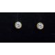Aranyszínű kerek moissanite fülbevaló