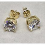 Aranyszínű, négykarmos fülbevaló 