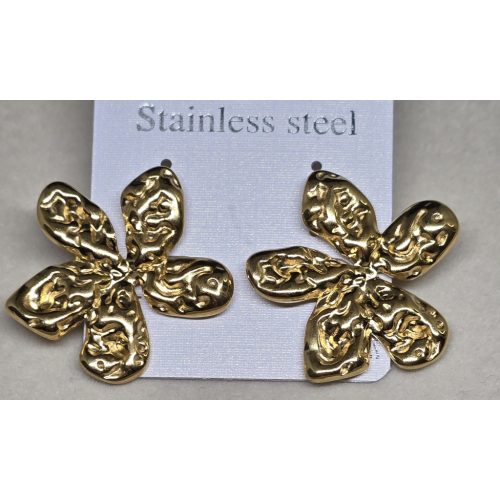 Aranyszínű ötszirmos virágos fülbevaló