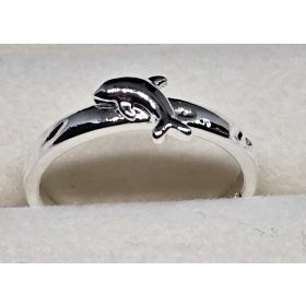 Ezüst delfines gyűrű