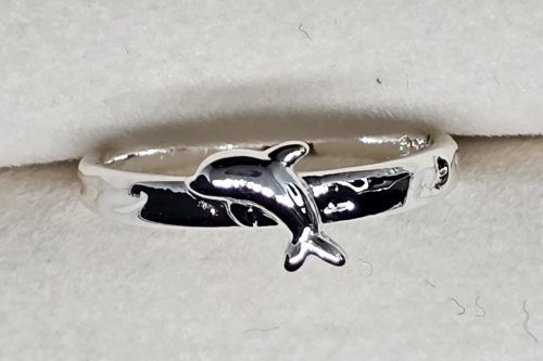 Ezüst delfines gyűrű
