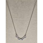 Ezüstszínű mágneses, állítható formájú szív-lóhere nyaklánc