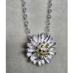 Ezüst margaréta fülbevaló-nyaklán-karperec-gyűrű szett