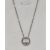 Ezüstszínű nyaklánc, körmedállal, átlátszó kővel