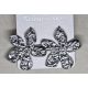 Ezüstszínű ötszirmos virágos fülbevaló