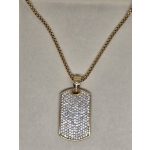 Hip-hop köves medálos nyaklánc, ezüst- és aranyszínben