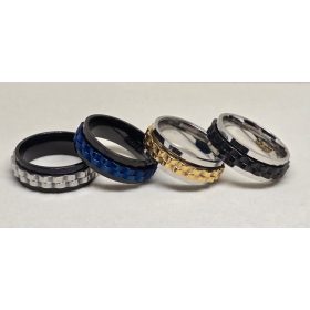 Két színű gyűrű forgós középpel
