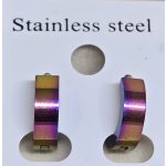 Közepesen vastag karika fülbevalók 5 színben