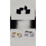 Szögletes köves fülbevalók 3 színben