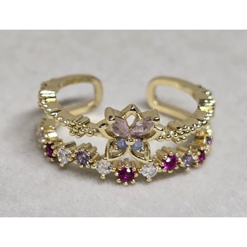 Tündérgyűrű aranyszínű, 2 soros pillangós