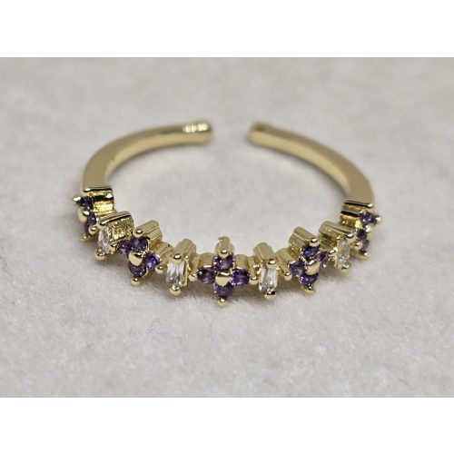 Tündérgyűrű aranyszínű lila apró virágos