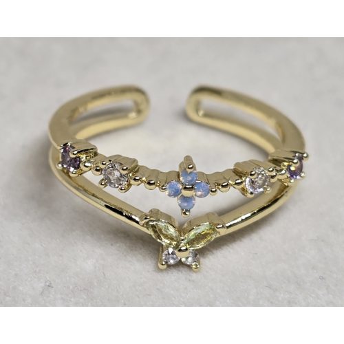 Tündérgyűrű aranyszínű, pillangós-tiarás