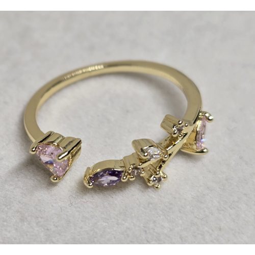 Tündérgyűrű aranyszínű szívecskés-virágos